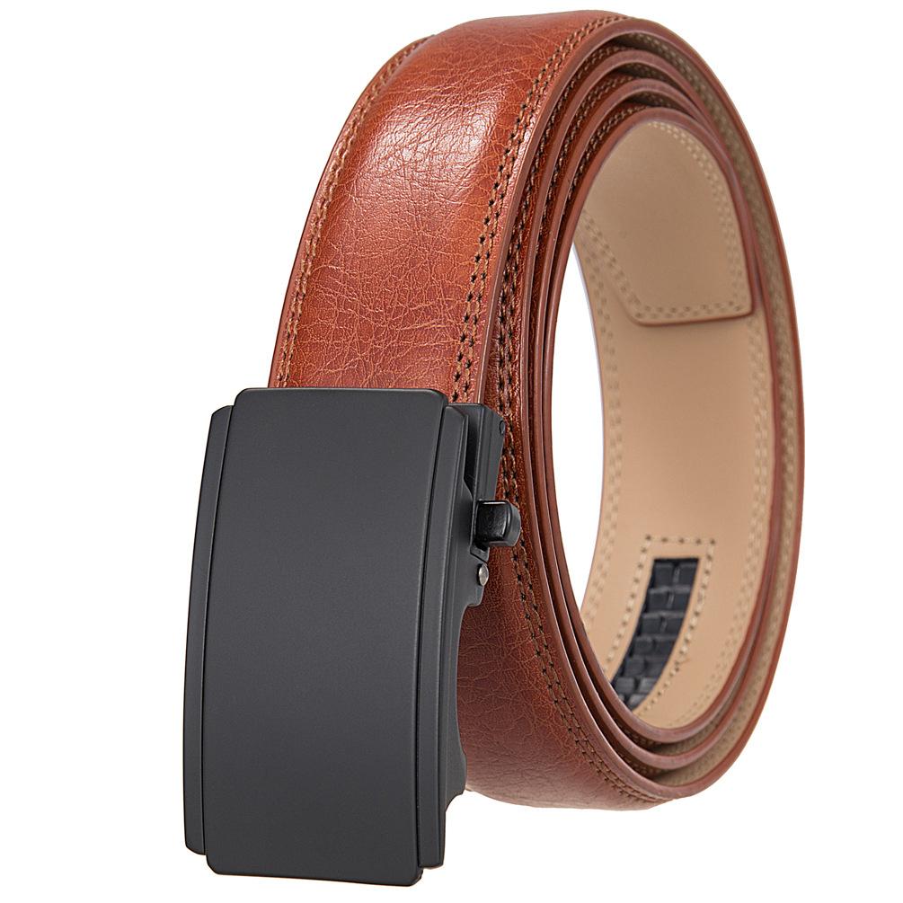 Casual Business Belt, Belt For Men, Two-Layer Belt, Automatic Buckle Belt Ly36-25565-1