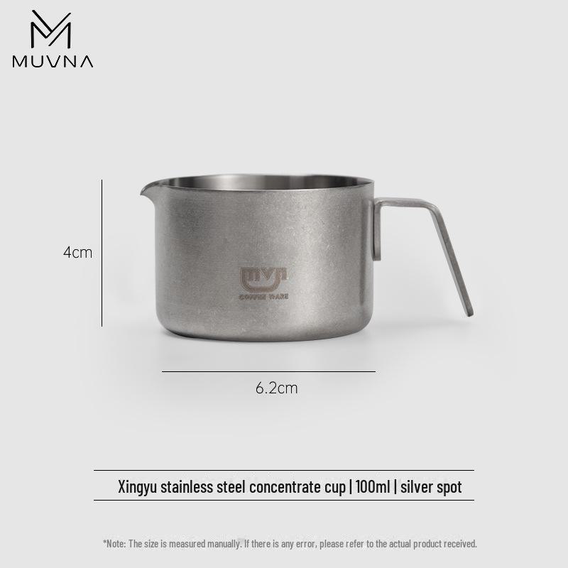 MUVNA Murwina Italian Xingyu Stainless Steel Espresso Cup, 100ml with Scale.