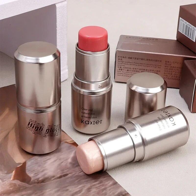 4 Farben Rouge Stick Glitzer Highlight Creme Wasserfest Make Up Gesicht Körper Aufhellung Gesichtskontur Rouge Make-up Kosmetik