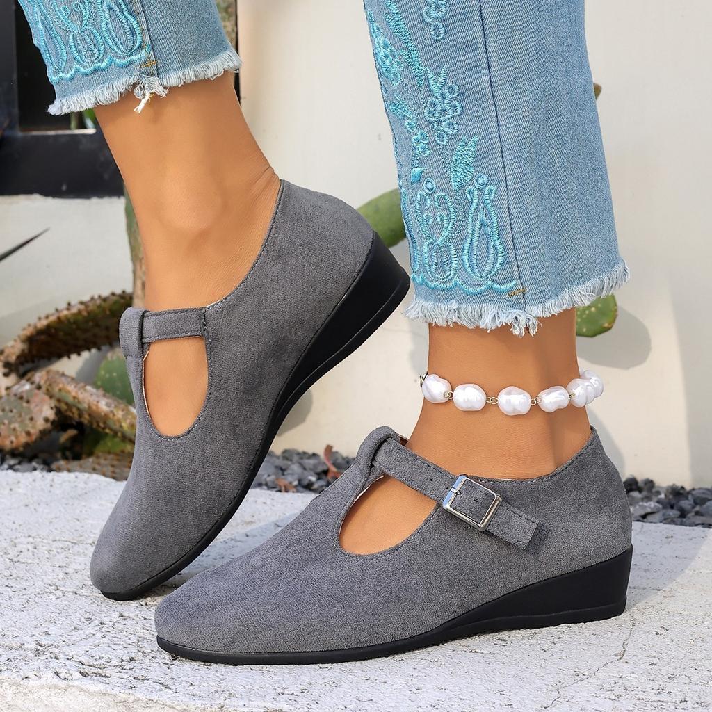 Casual Wedge Heels Large Size Low-cut Flats Women's Flat Shoes