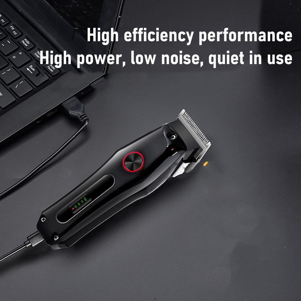 Electric Hair Clipper Efficient 1200mAh Battery Low Noise Ergonomic Safe Professional Men Hair Trimmer