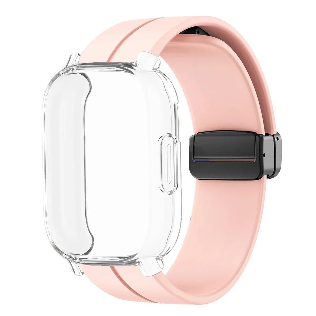 Magnetisches Silikonarmband + Hülle für Xiaomi Redmi Watch 5 Active Lite Smartwatch Armband und Hülle für Redmi Watch 5 Active Lite