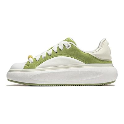 Li Ning Cloud Travel C4D Comfortable Versatile Non-Slip Casual Shoes Women Sneaker Green White AZGU038-6