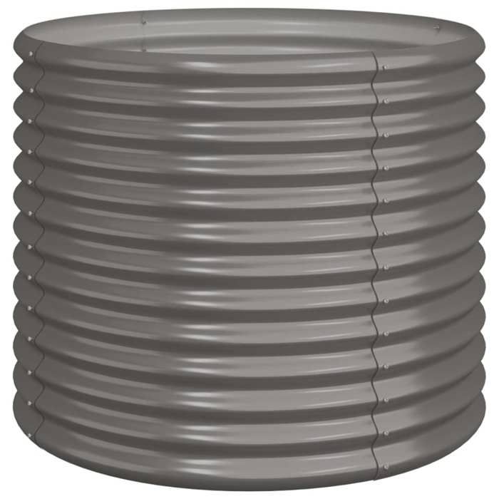 Jardinière de jardin - Maison Exclusive - Acier galvanisé - Ø80 cm - Gris