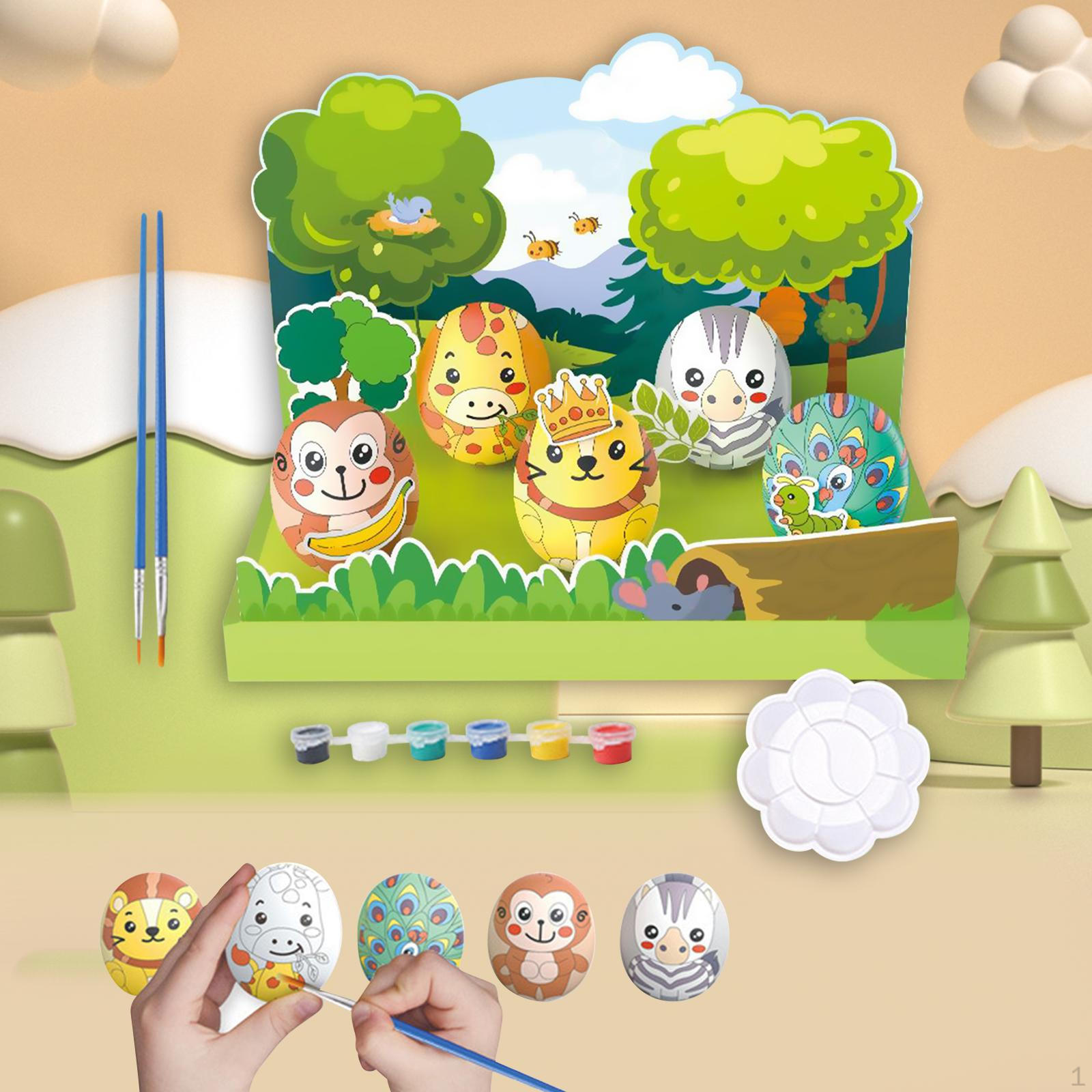 

Наборы для украшения пасхальных яиц, DIY-искусство и ремесла, пасхальные украшения, DIY-белая краска для яиц Animal