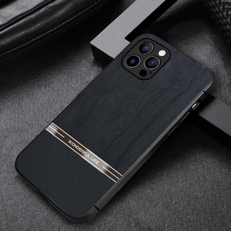 Original Wood Color Drop-Proof Case for Apple XS/XR/13PRO/15/17 with Precise Cutouts
