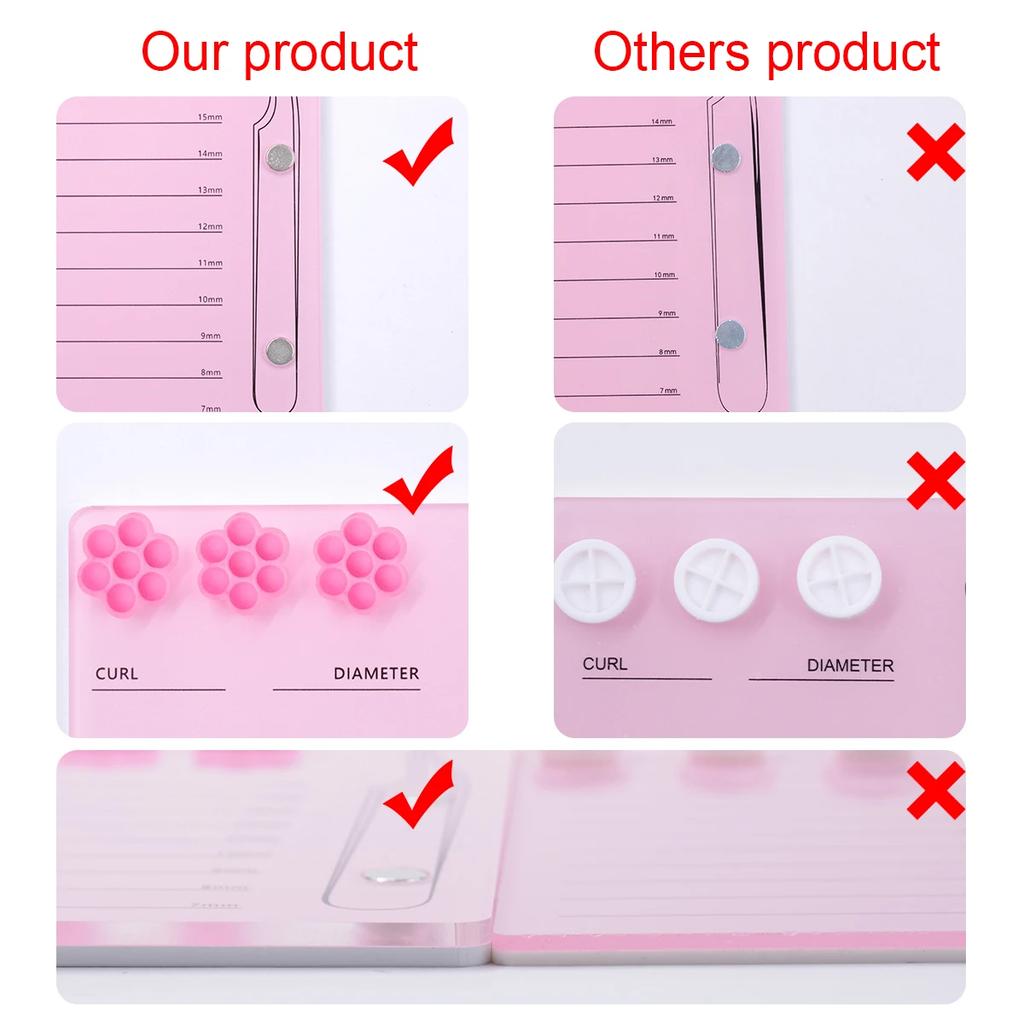 Eyelash Extension Scale Holder Magnetic Acrylic Lash Board With Glue Pallet Cup  False Eyelashes Pad Lash Makeup Tools wholesale