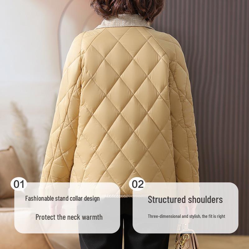 Mid-Aged Women's Short Cotton-Padded Jacket - New Autumn/Winter Style