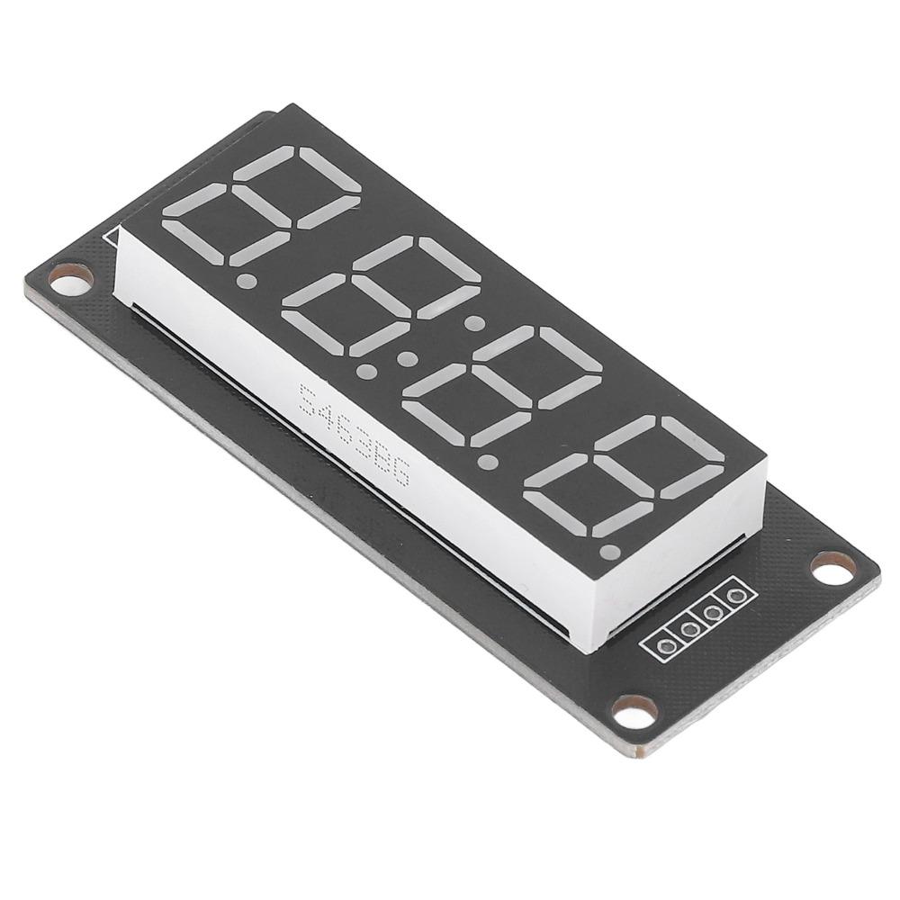 4 Sets 0.56in 4 Digit Digital Tube LED Display TM1637 7 Segments LED Display Board Multi-Color Options Includes 4 Pin Headers