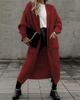 Women Knitted Cardigan Loose Fit Large Pockets European American Style Autumn Winter Fashion Cross Border Trade