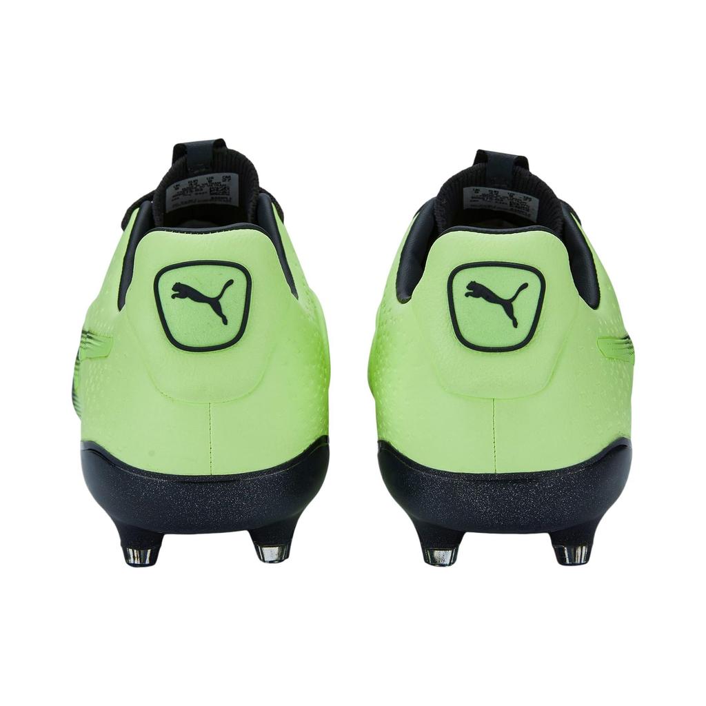 Puma King Platinum 21 Vegan FG AG Fizzy Light Black Men Sneakers Green Asphalt 106675-03