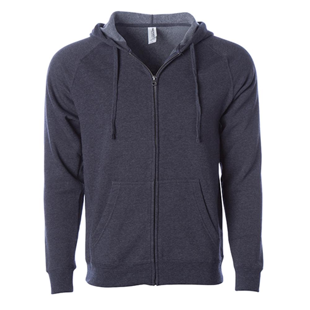 Independent Unisex Adult Midweight Zipped Raglan Hoodie
