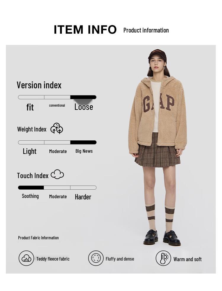 Gap Damen Plüsch Logo Kapuzenpullover