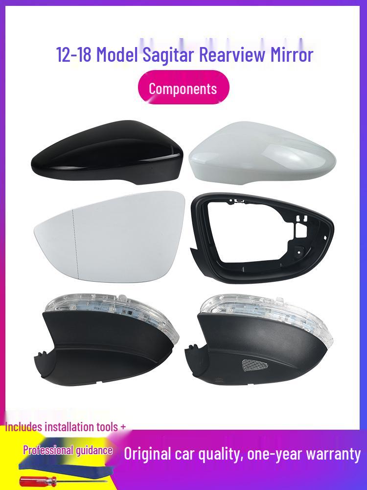 Volkswagen Sagitar Rearview Mirror Shell & Lens for 2012-2018 Models
