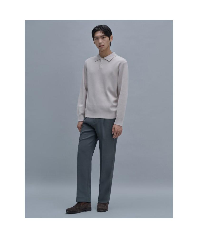SHIFT.G Semi Wide Onetuck Slacks Khaki