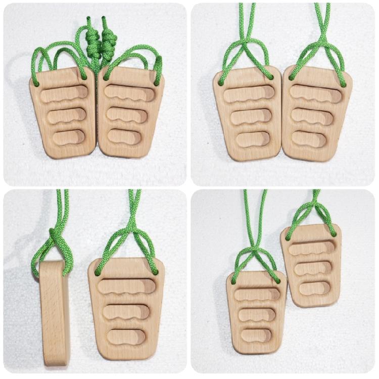 Wood Rock Climbing Fingerboard Multifunction Finger Strengthener Training Board for Home Gym or Outdoor Use