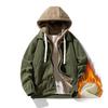 Giacca Baseball in Velluto a Coste Giacca Uomo Autunno Inverno Larga Pile Ispessita Casual Giacca con Bavero Abbigliamento Uomo
