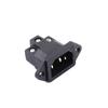 Hot Sale 1Pc HiFi Audio Pure Copper Male Audio IEC Inlet Power 3 Pin Socket AC 250V 10A Elecrtric Plug Connector