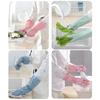 1 Pair Dishwashing Gloves Waterproof Reusable Gloves Patchwork Color Elastic Long