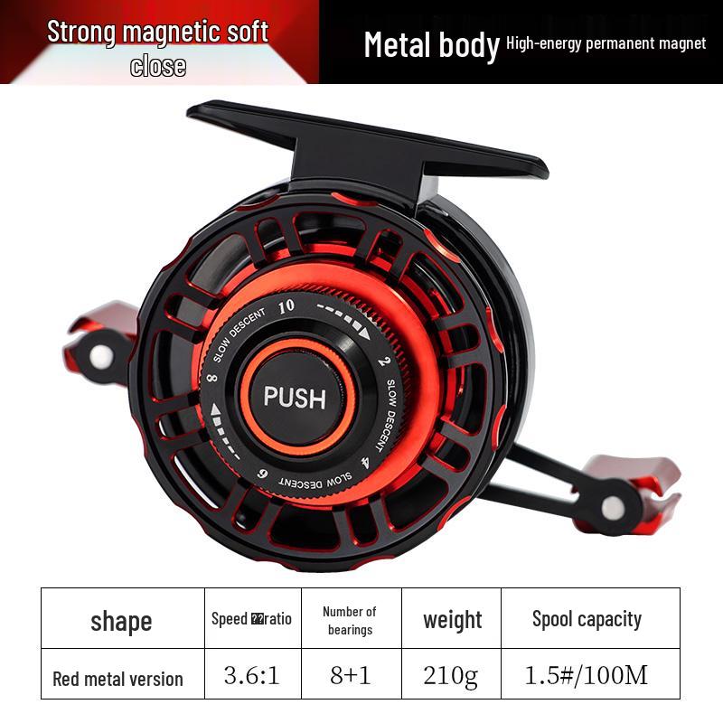 

Micro Lead Magnetic Fishing Reel with Digital Display for Raft and Ice Fishing Right Hand