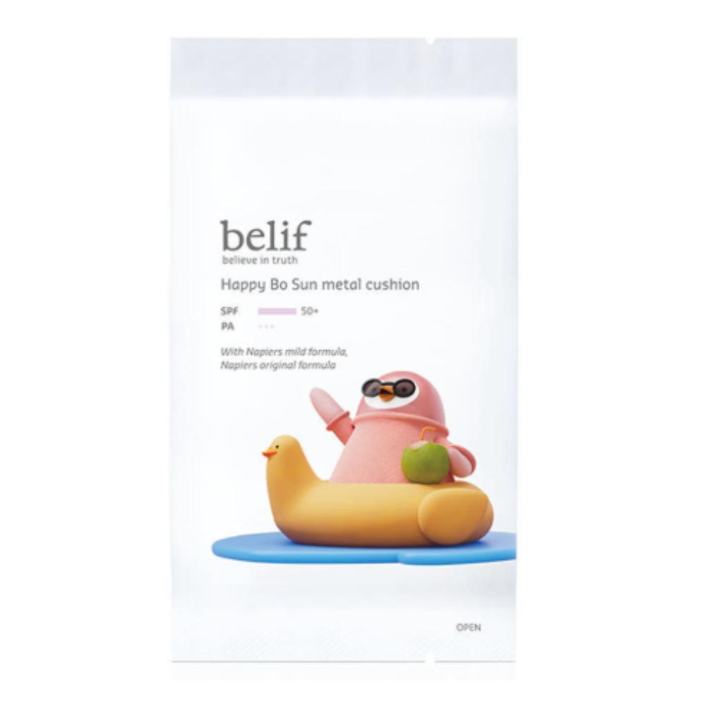 

belif Happy Bo Sun Metal Cushion Refill 15g (SPF50+ PA+++) - High Protection Cooling Sunscreen Refill for Sensitive Skin