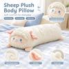 Cylindrical Shape Long Sleeping Pillow White Sheep Stuffed Animal Doll  Sheep Body Pillow