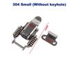 Silver Stainless Steel 304 Toolbox Locking Latch Hasps Metal Toggle Catch Clasp Box Loaded Hinges Furniture Hardware Accessories