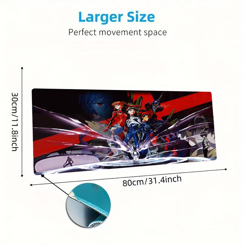 Neon Genesis Color Mouse Pad Large Gaming Table Cushion Non-slip Laptop Tablet Big Mousepad XXL Mat Mini PC Playmat With Lock edge
