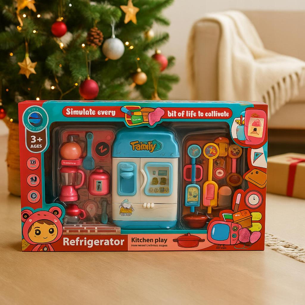 Kitchen Set For Play Toy Kitchen For Children Refrigerator Ice Cream Pots