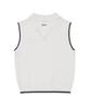 CLOVE [25Ss Clove] V-Neck Collar Sleeveless Knit (White)