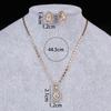 Selead Gold Plated Combination Set Jewelry Necklace Pendant Women 'S Jewelry Zircon Earrings
