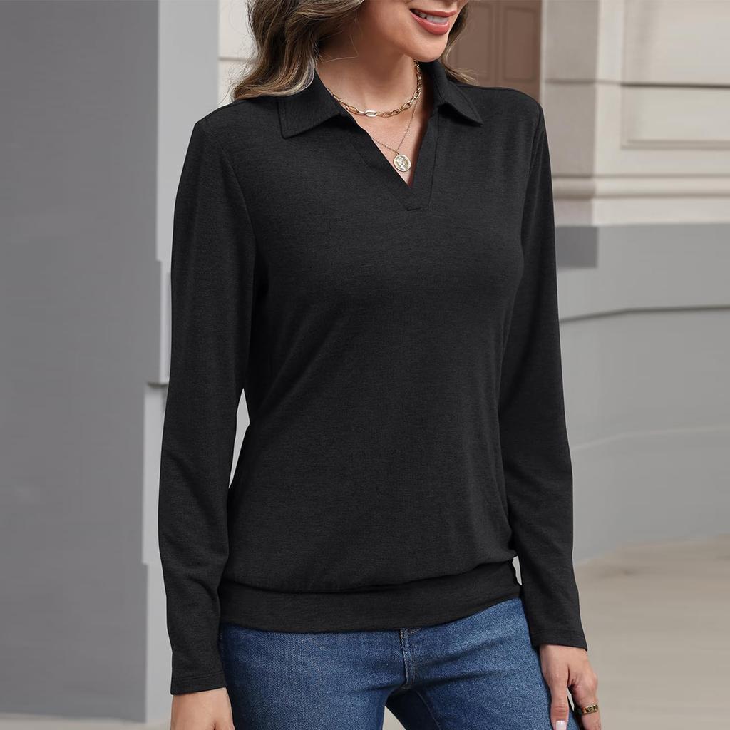 Women's Solid-color Fashionable Long-sleeved Top