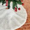 1Pcs Home Outdoor Christmas Decoration White Plush Christmas Tree Skirt