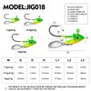 Triangle Head Jig Barbed Fishing Hooks Lure Hook Fishhook 10.5g 15g Fishing Tackle Accessories