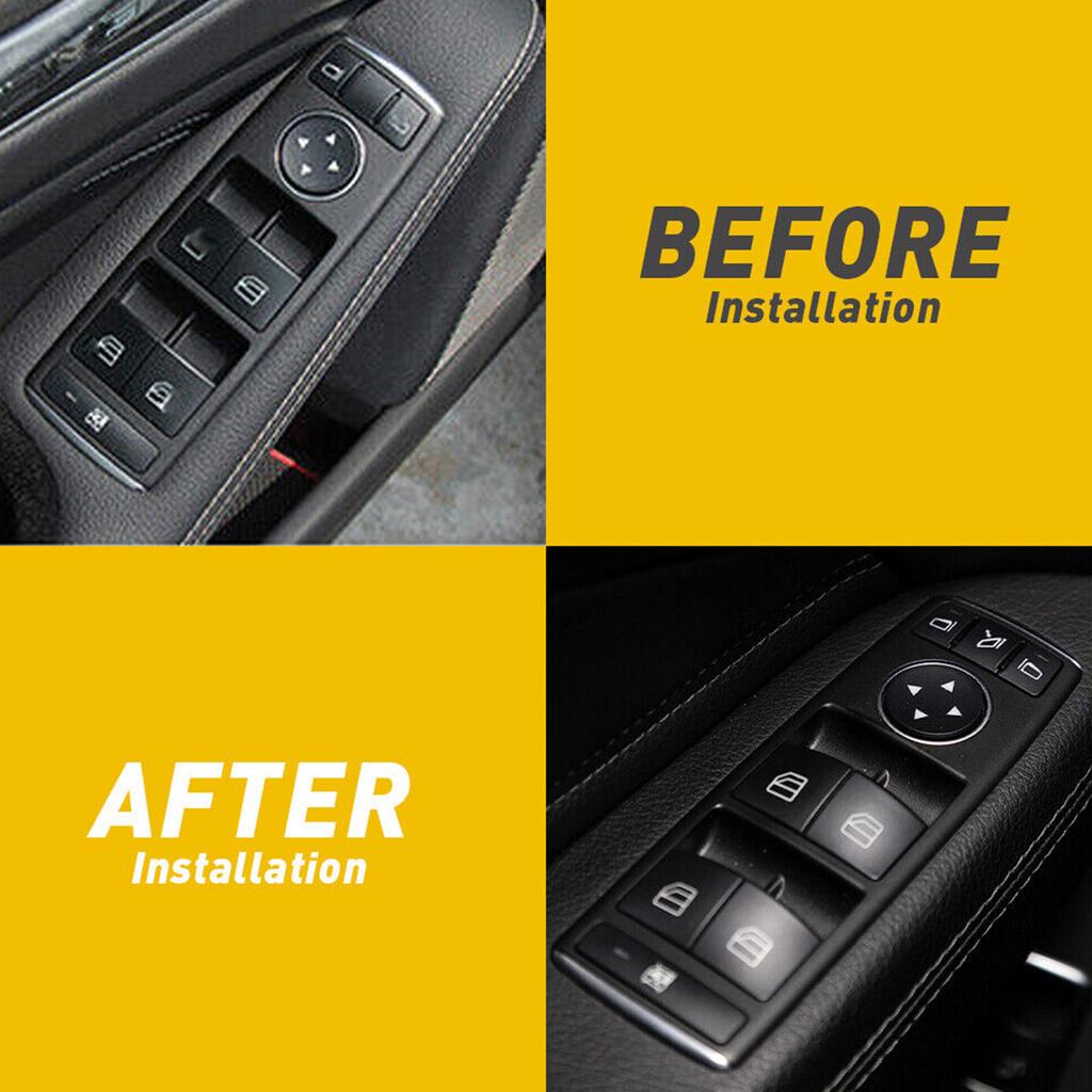 For Mercedes Benz CLA 180 200 GLA 180 200 2013 2014 2015 2016 2017 2018 2019 14x Car Replacement Parts Window Switch Button Interior Repair Stickers