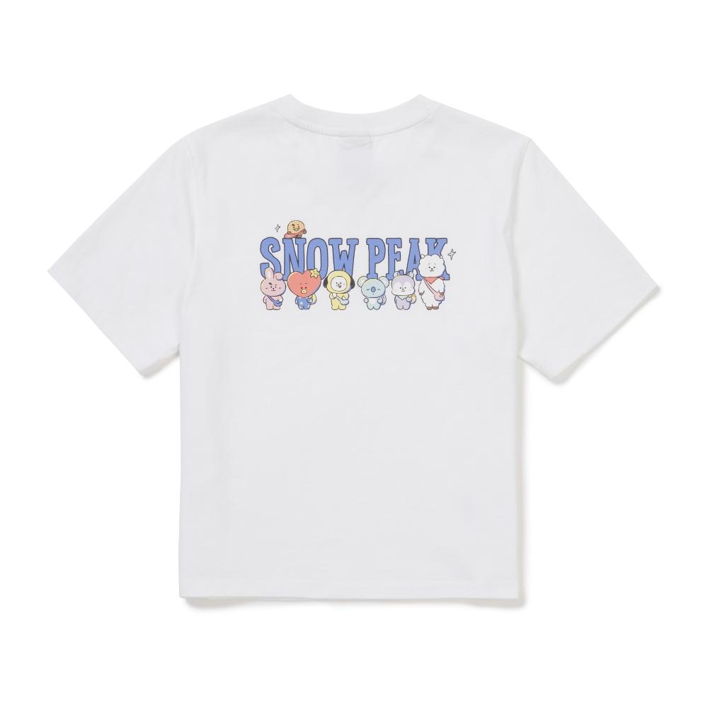 [Snowpeak] [snowpeak I BT21] Women's Semi-Crop Short-Sleeve T-shirt White (S26MWFTS91)