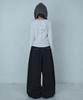 LOOXP Graphic Rivet Folding Training Wide Long Pants Black