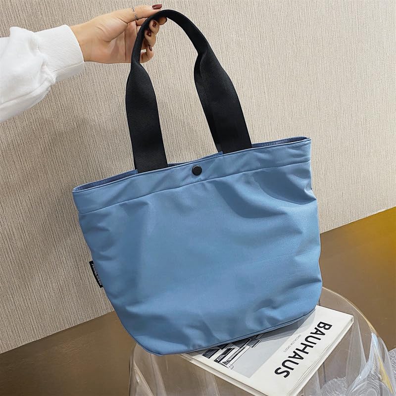 Bitcuem Tote Bag for Men and Women, Lightweight, A4 Size, Nylon, Large Capacity, 2-Way, Perfect for Commuting, School, Travel, Shopping, and Walking