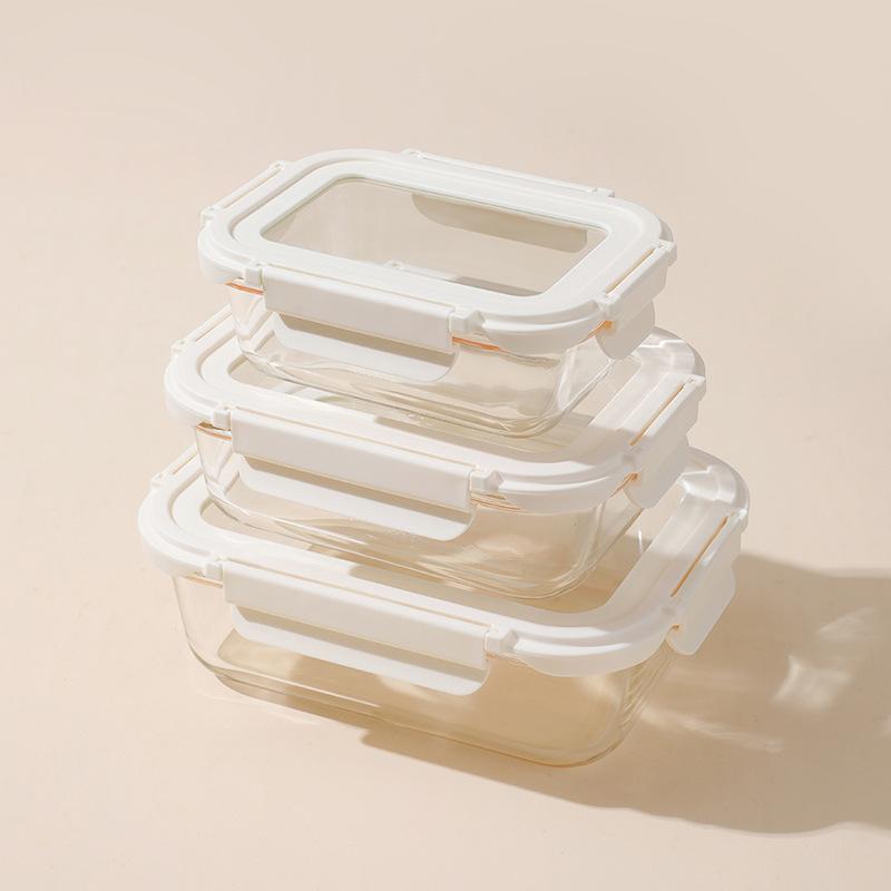 The Lunch Box Can Enter the Microwave Oven Special Lunch Box To Work, Bring Rice, Heat-resistant Bento Box, High Borosilicate Tempered Glass