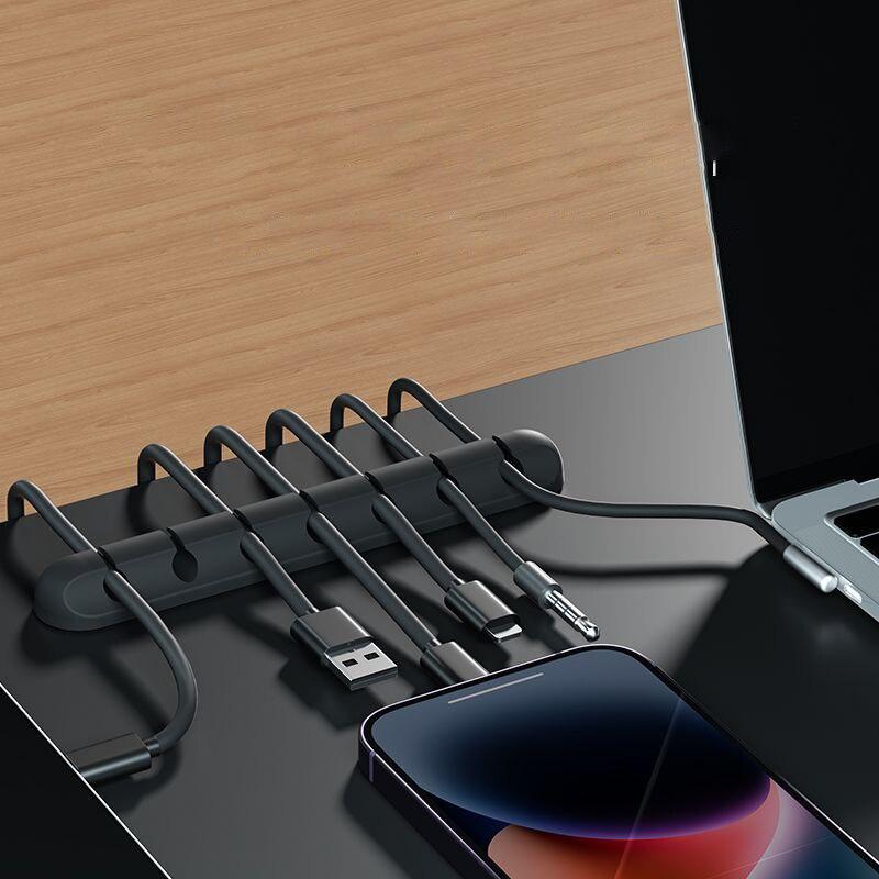 Data Cable Fixing Organizer Self-Adhesive Cable Clip 4holes 5holes 7 Holes Select Charging Cable Computer Power Cable Fixing Cli