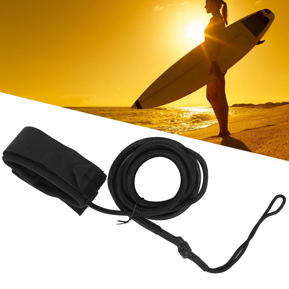 Surfing Kayak Leash Rope Boat Safety Paddle Hand Rope for Surfboard Surfing AccessoriesBlack