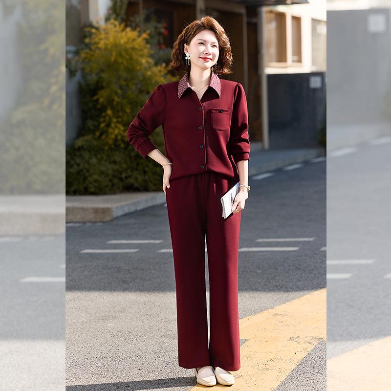 Elegant Spring Sportswear for Stylish Middle-Aged Women (40+) 4XL (140-155 jin)