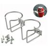 Upgraded Stainless Steel Car Boat Rings Cup Drink Holder Bottle Stand Simple Installs for Marine Yacht Truck RVs Camper