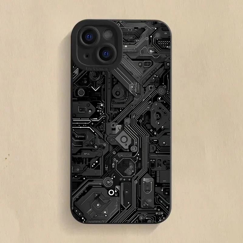 Креативный чехол для телефона с рисунком печатной платы Для Samsung Galaxy S25 S24 S23 S22 Ultra Plus S20 FE A55 A54 A35 A15 4G 5G Мягкий чехол Samsung S21