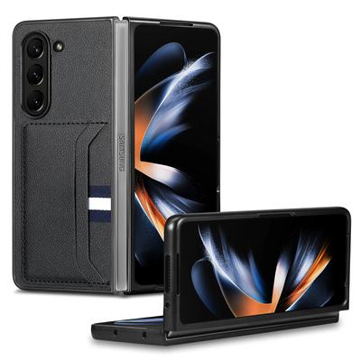 Kart Yuvalı Deri Cüzdan Kılıf Samsung Galaxy Z Fold7 5G Fold 7 6 5 Fold6 Fold5 Fold3 Fold4 Fold2 Fold 4 3 2 Katlanır Kapak