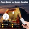 E27 LED Emergency Bulb USB Type C Rechargeable 3000K-6000K Three Color Changing Light Remote Control Indoor Home Lighting