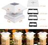 6 Pack Waterproof Solar Post Lights, Wooden PVC/Vinyl Fence Top Solar Lights, Fits 3.5x3.5 4x4 4.5x4.5 5x5, For Yard