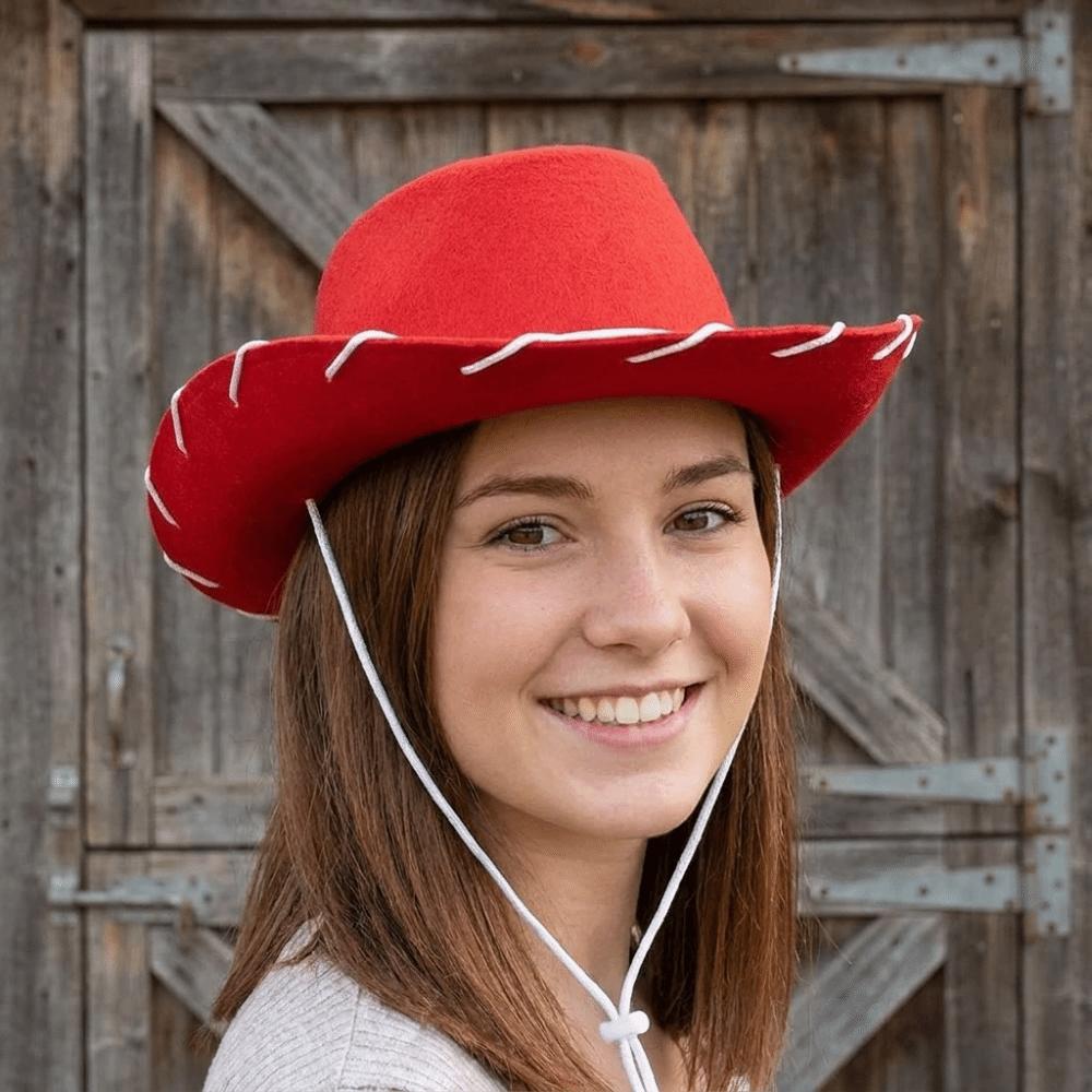 Wide Brim Western Cowboy Hat Felt Top Hat Casual Jazz Hat  Costume Accessories