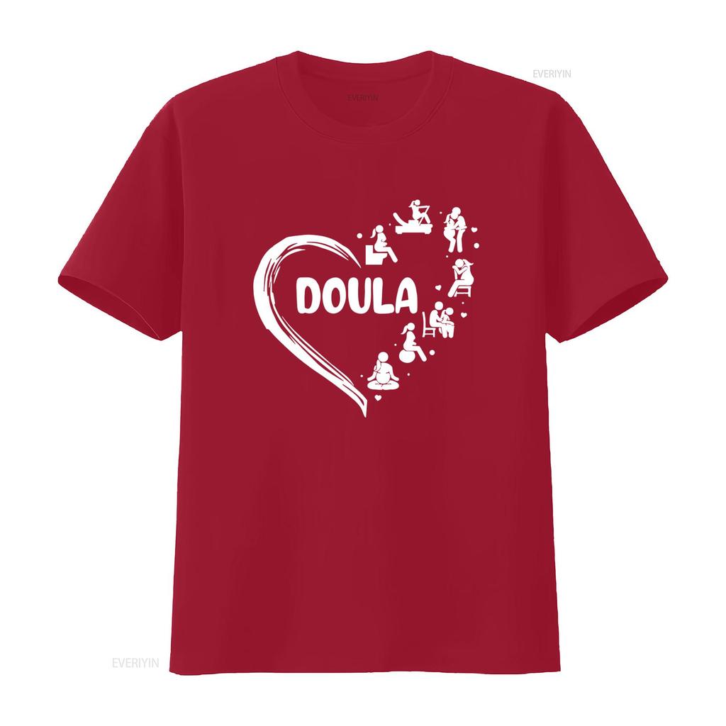 Doula T Shirt Thank You For Supporting Midwife Labor And Delivery Birth Prenatal Heart Pattern Design vintage Washed Stretched