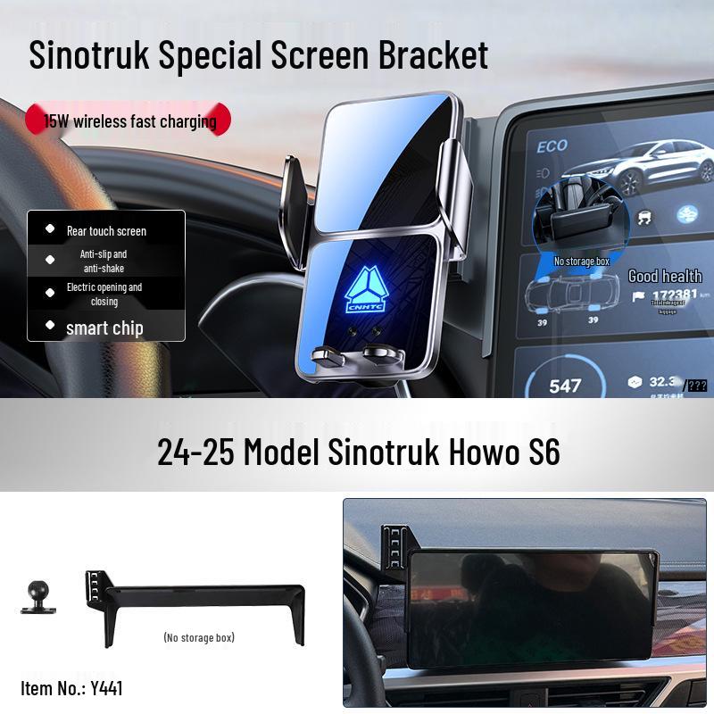 

Heavy Duty Howo S6 Phone Holder for Pickup Truck (Model 24-25) - Navigation Mod & Interior Decor Accessories